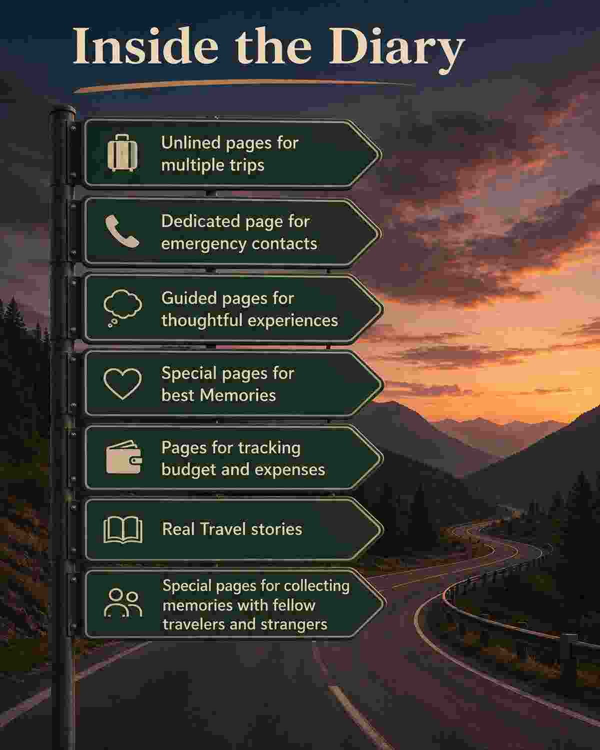 Travel Diary Combo – Mountain + Journey (Pack of 2)